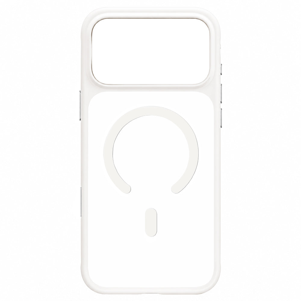 MagSafe maska za Apple iPhone 18 Pro / 17 Pro, Blueo, prijatna za kožu, otporna na padove, satenski bela