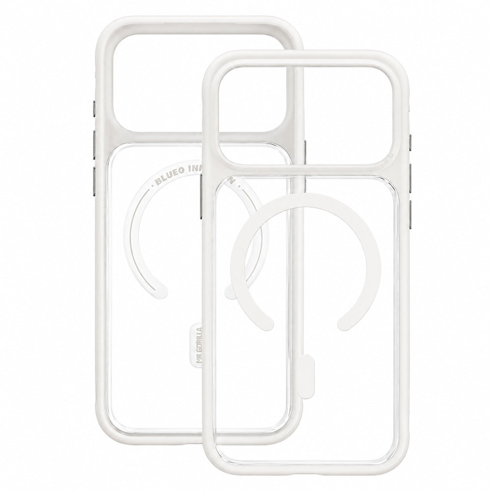 MagSafe maska za Apple iPhone 18 Pro / 17 Pro, Blueo, prijatna za kožu, otporna na padove, satenski bela