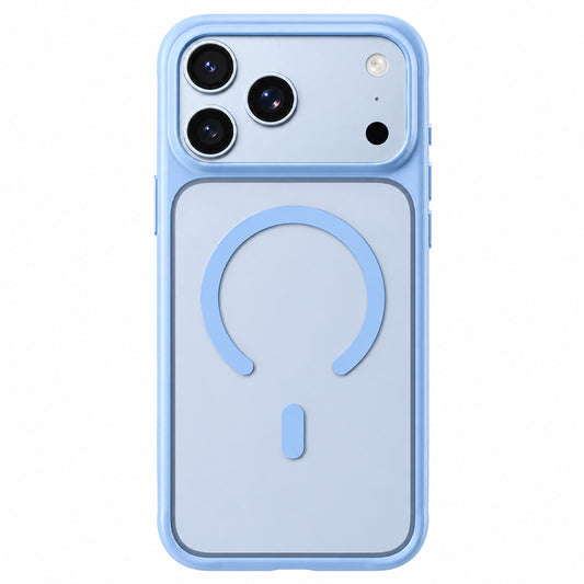 MagSafe maska za Apple iPhone 18 Pro / 17 Pro, Blueo, prijatna za kožu, otporna na padove, satenski plava