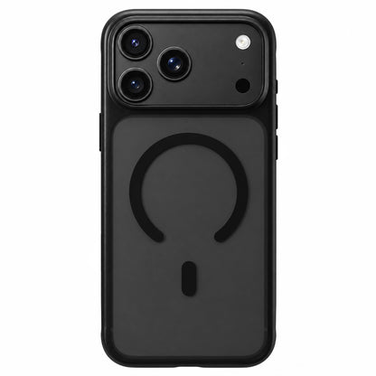 MagSafe maska za Apple iPhone 18 Pro / 17 Pro, Blueo, prijatna za kožu, otporna na padove, satenski crna