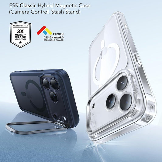 MagSafe futrola za Apple iPhone 18 Pro / 17 Pro, ESR, Classic Hybrid Kickstand, Plava Satenska