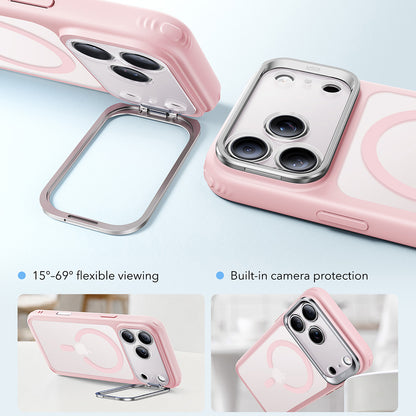 MagSafe futrola za Apple iPhone 18 Pro / 17 Pro, ESR, Classic Hybrid Kickstand, Roze Satenska