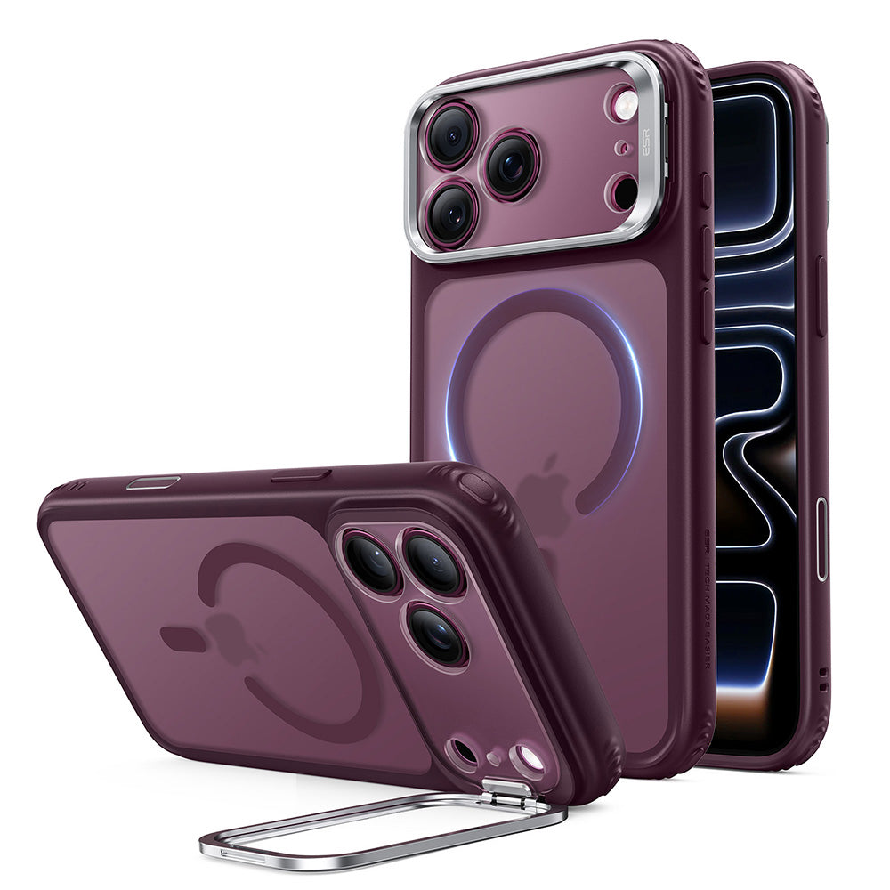 MagSafe futrola za Apple iPhone 18 Pro / 17 Pro, ESR, Classic Hybrid Kickstand, Tamno Saten Burgundi