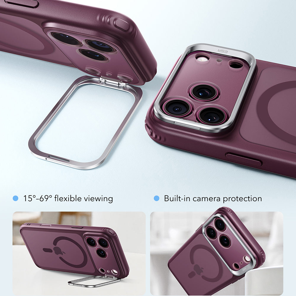 MagSafe futrola za Apple iPhone 18 Pro / 17 Pro, ESR, Classic Hybrid Kickstand, Tamno Saten Burgundi