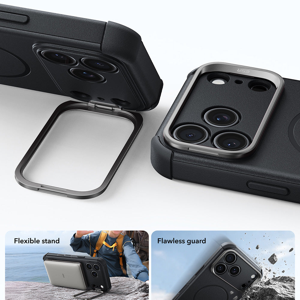 MagSafe futrola za Apple iPhone 18 Pro / 17 Pro, ESR, Cyber Armor Kickstand, Crna