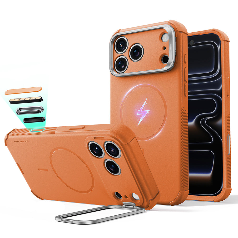 MagSafe futrola za Apple iPhone 18 Pro / 17 Pro, ESR, Cyber Armor Kickstand, Narandžasta