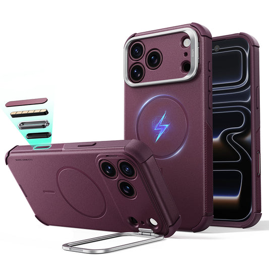 MagSafe futrola za Apple iPhone 18 Pro / 17 Pro, ESR, Cyber Armor Kickstand, Tamno Bordo Saten