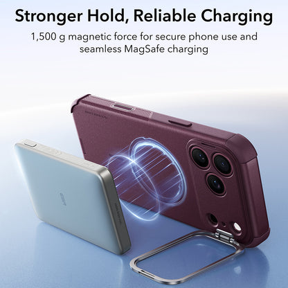 MagSafe futrola za Apple iPhone 18 Pro / 17 Pro, ESR, Cyber Armor Kickstand, Tamno Bordo Saten
