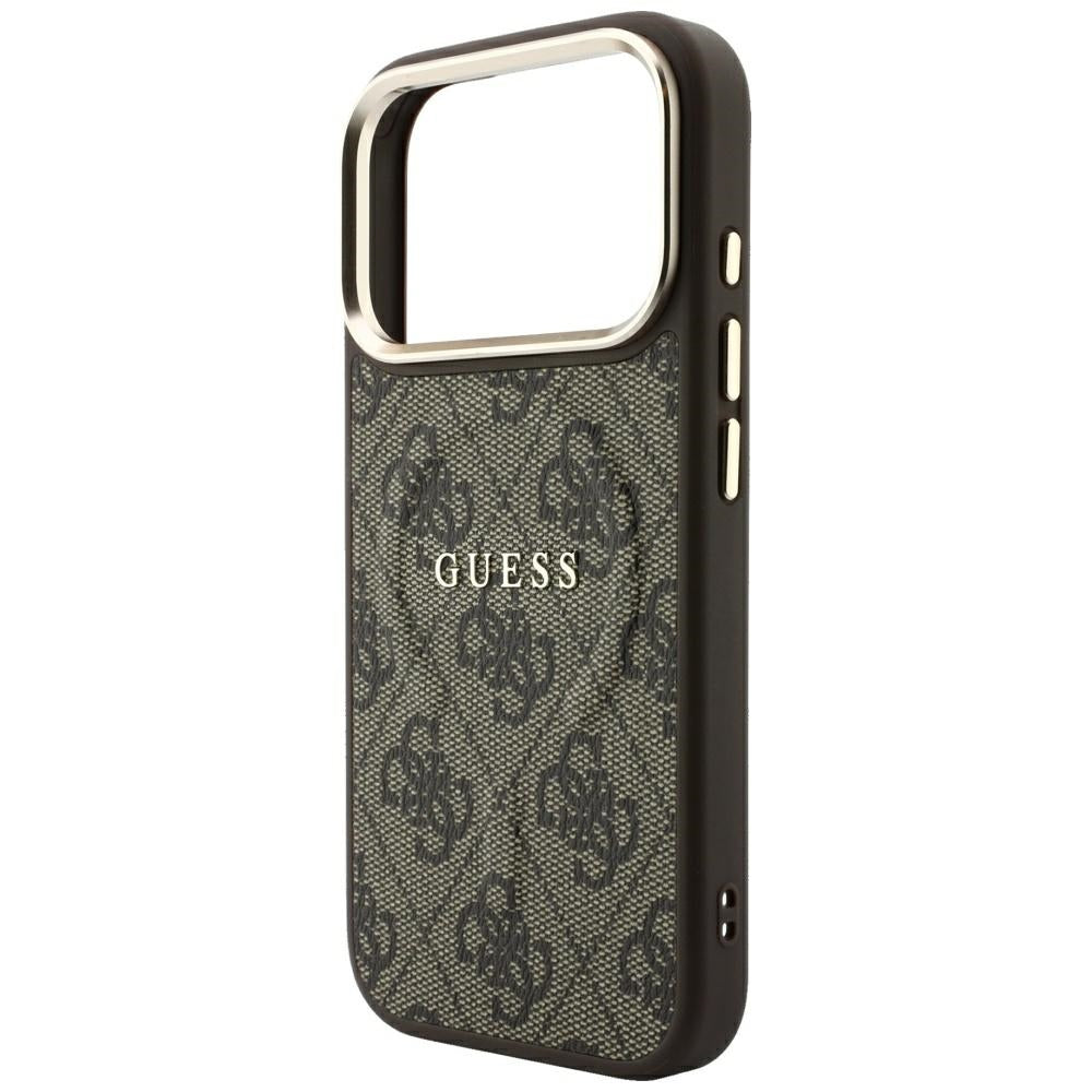 MagSafe futrola za Apple iPhone 18 Pro / 17 Pro, Guess, 4G Embossed Classic, Braon