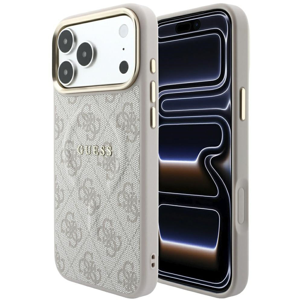 MagSafe futrola za Apple iPhone 18 Pro / 17 Pro, Guess, 4G Embossed Classic, Roze