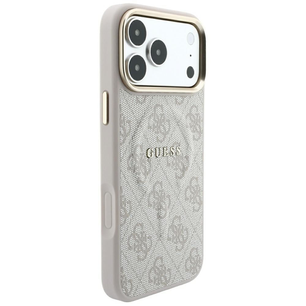 MagSafe futrola za Apple iPhone 18 Pro / 17 Pro, Guess, 4G Embossed Classic, Roze