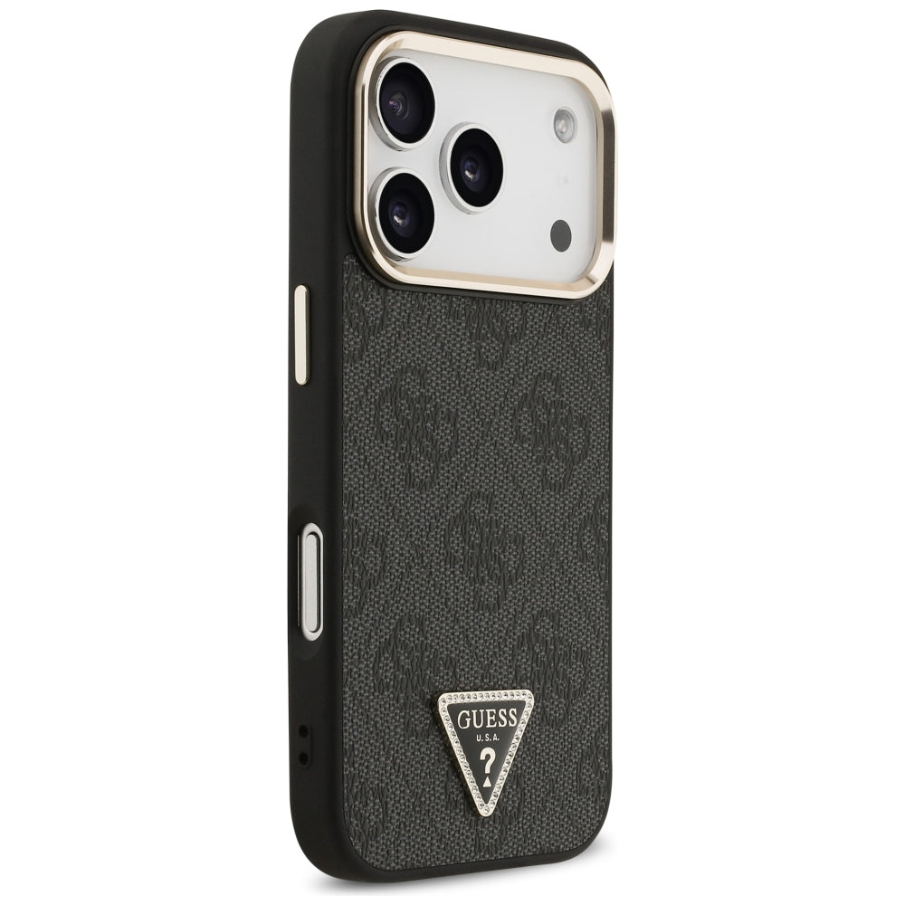 MagSafe futrola za Apple iPhone 18 Pro / 17 Pro, Guess, 4G Triangle Logo, Crna