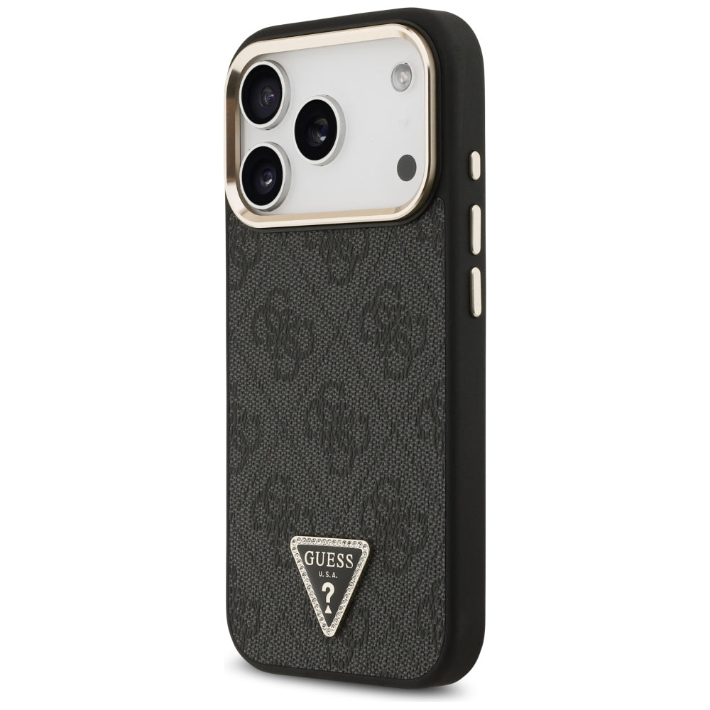 MagSafe futrola za Apple iPhone 18 Pro / 17 Pro, Guess, 4G Triangle Logo, Crna