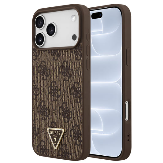 MagSafe futrola za Apple iPhone 18 Pro / 17 Pro, Guess, 4G Triangle Strass, Braon