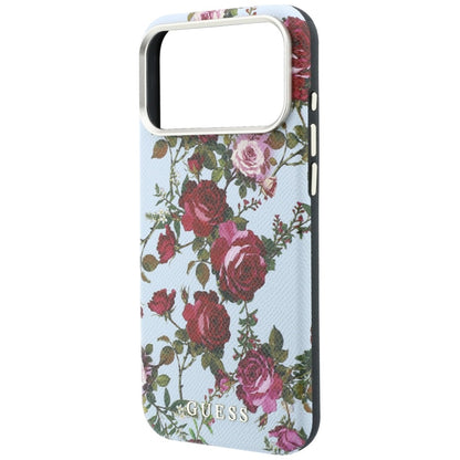 MagSafe maska za Apple iPhone 18 Pro / 17 Pro, Guess, Blossom Roses Print, plava
