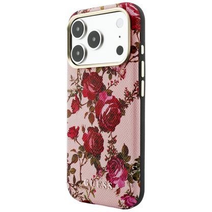 MagSafe maska za Apple iPhone 18 Pro / 17 Pro, Guess, Blossom Roses Print, roze