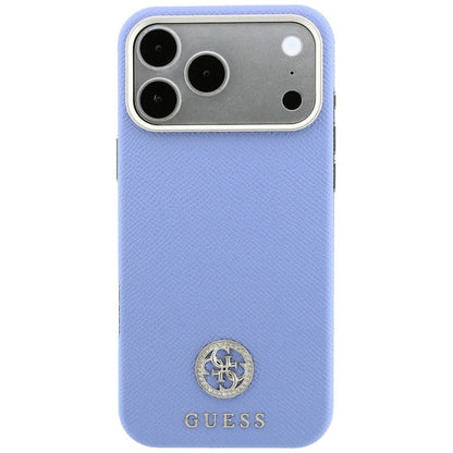 MagSafe futrola za Apple iPhone 18 Pro / 17 Pro, Guess, Grained Round Strass Logo, Plava
