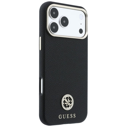MagSafe futrola za Apple iPhone 18 Pro / 17 Pro, Guess, Grained Round Strass Logo, Crna