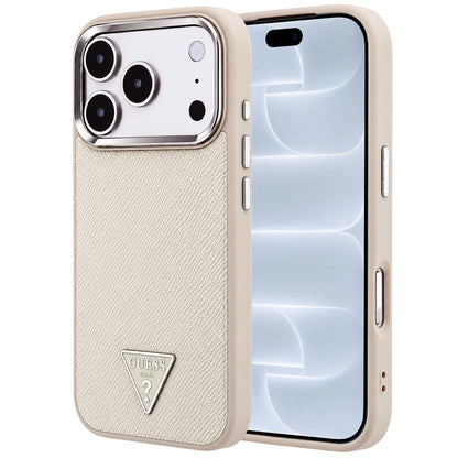 MagSafe futrola za Apple iPhone 18 Pro / 17 Pro, Guess, Grained Triangle Logo, Bež