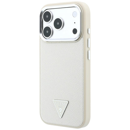 MagSafe futrola za Apple iPhone 18 Pro / 17 Pro, Guess, Grained Triangle Logo, Bež