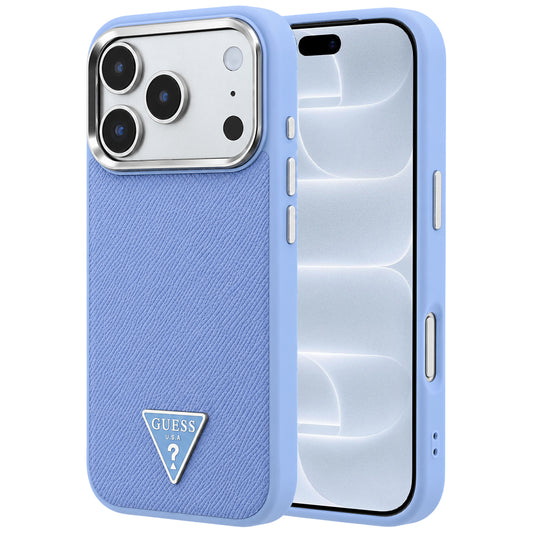 MagSafe futrola za Apple iPhone 18 Pro / 17 Pro, Guess, Grained Triangle Logo, Plava