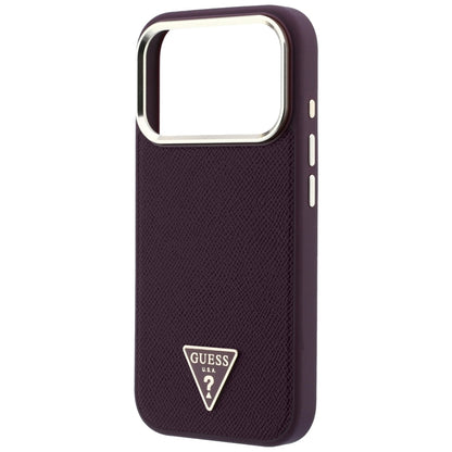 MagSafe futrola za Apple iPhone 18 Pro / 17 Pro, Guess, Grained Triangle Logo, Bordo