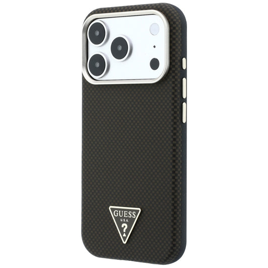 MagSafe futrola za Apple iPhone 18 Pro / 17 Pro, Guess, Kevlar Triangle Logo, Braon