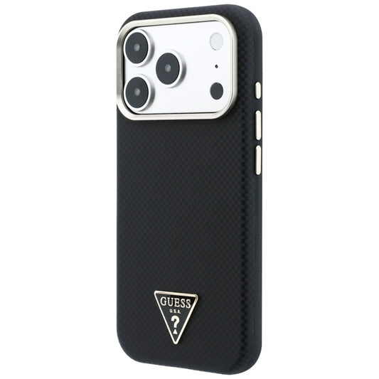 MagSafe futrola za Apple iPhone 18 Pro / 17 Pro, Guess, Kevlar Triangle Logo, Crna