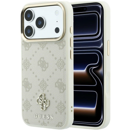 MagSafe futrola za Apple iPhone 18 Pro / 17 Pro, Guess, Peony 4G Small Logo, Bež