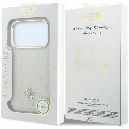 MagSafe futrola za Apple iPhone 18 Pro / 17 Pro, Guess, Peony 4G Small Logo, Bež