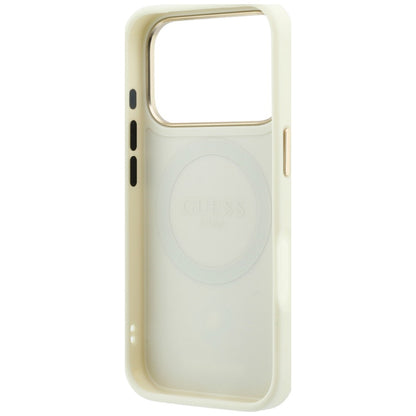 MagSafe futrola za Apple iPhone 18 Pro / 17 Pro, Guess, Peony 4G Small Logo, Bež