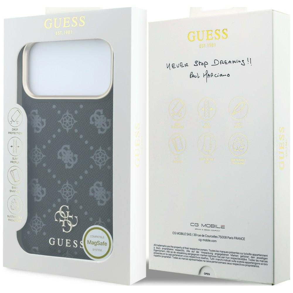 MagSafe futrola za Apple iPhone 18 Pro / 17 Pro, Guess, Peony 4G Small Logo, Crna