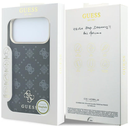 MagSafe futrola za Apple iPhone 18 Pro / 17 Pro, Guess, Peony 4G Small Logo, Crna