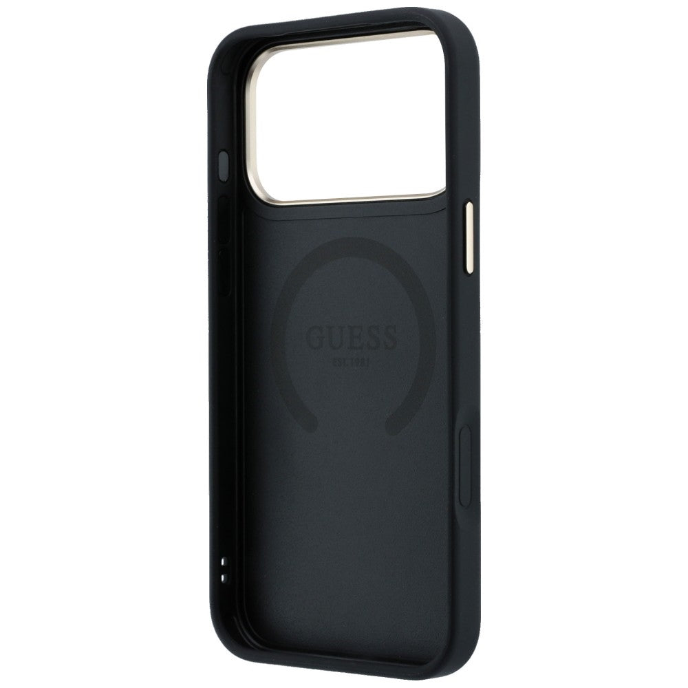 MagSafe futrola za Apple iPhone 18 Pro / 17 Pro, Guess, Peony 4G Small Logo, Crna