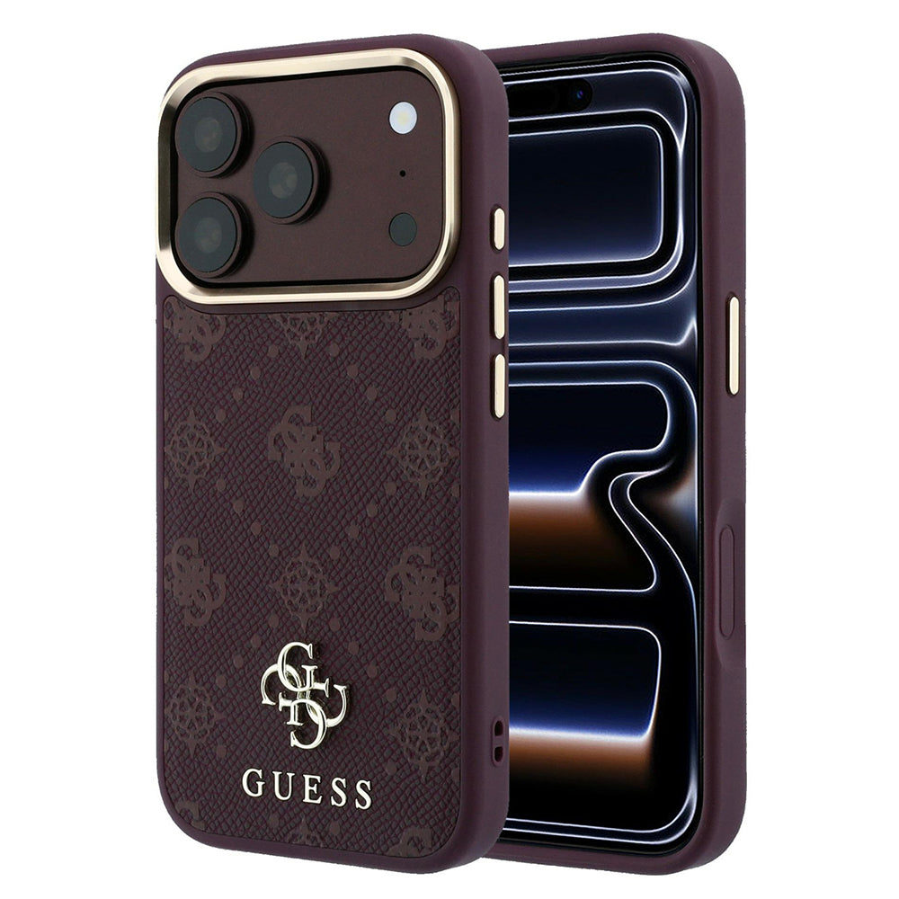 MagSafe futrola za Apple iPhone 18 Pro / 17 Pro, Guess, Peony 4G Small Logo, Bordo