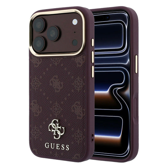 MagSafe futrola za Apple iPhone 18 Pro / 17 Pro, Guess, Peony 4G Small Logo, Bordo