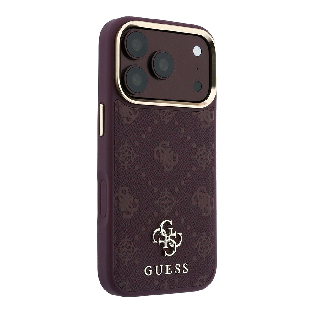 MagSafe futrola za Apple iPhone 18 Pro / 17 Pro, Guess, Peony 4G Small Logo, Bordo
