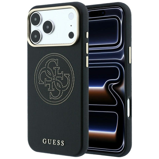 MagSafe futrola za Apple iPhone 18 Pro / 17 Pro, Guess, Perforated 4G, Crna