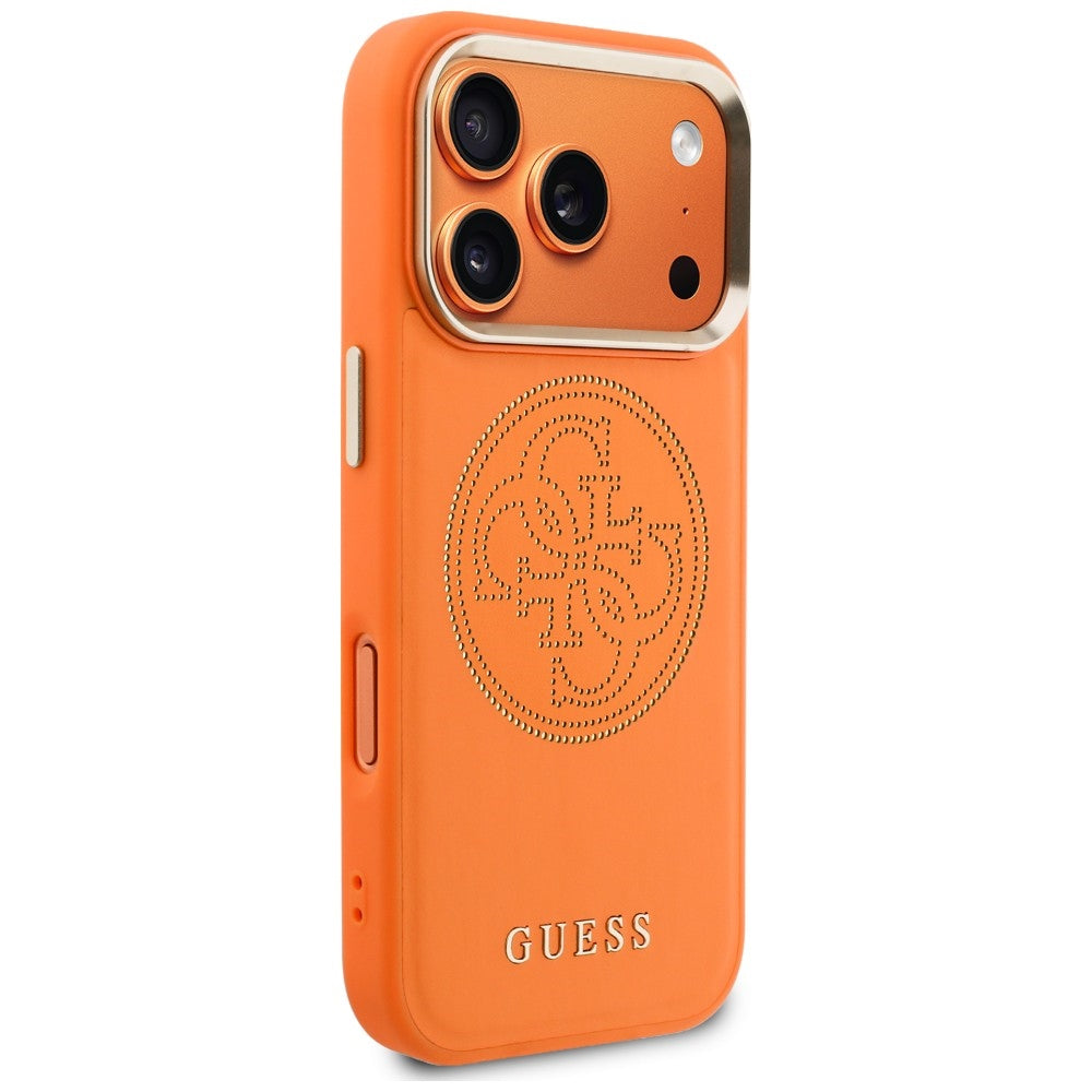 MagSafe futrola za Apple iPhone 18 Pro / 17 Pro, Guess, Perforated 4G, Narandžasta