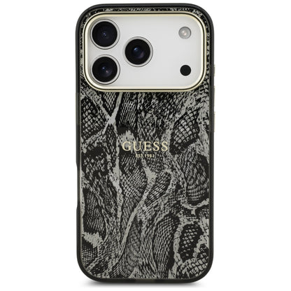 MagSafe futrola za Apple iPhone 18 Pro / 17 Pro, Guess, Python Pattern, Crna