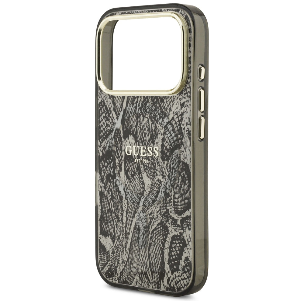 MagSafe futrola za Apple iPhone 18 Pro / 17 Pro, Guess, Python Pattern, Crna
