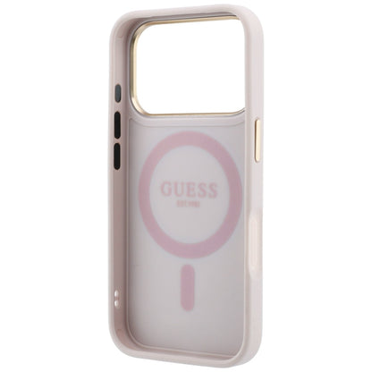 MagSafe futrola za Apple iPhone 18 Pro / 17 Pro, Guess, Ring Stand 360 4G Classic Logo, Roze
