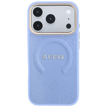 MagSafe futrola za Apple iPhone 18 Pro / 17 Pro, Guess, Saffiano Peony Ring, Plava
