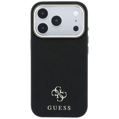 MagSafe futrola za Apple iPhone 18 Pro / 17 Pro, Guess, Saffiano Small 4G Classic, Crna