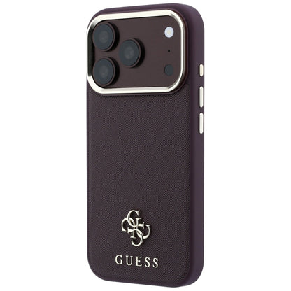 MagSafe futrola za Apple iPhone 18 Pro / 17 Pro, Guess, Saffiano Small 4G Classic, Bordo