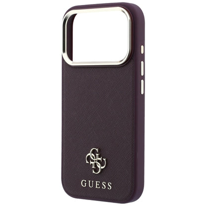 MagSafe futrola za Apple iPhone 18 Pro / 17 Pro, Guess, Saffiano Small 4G Classic, Bordo