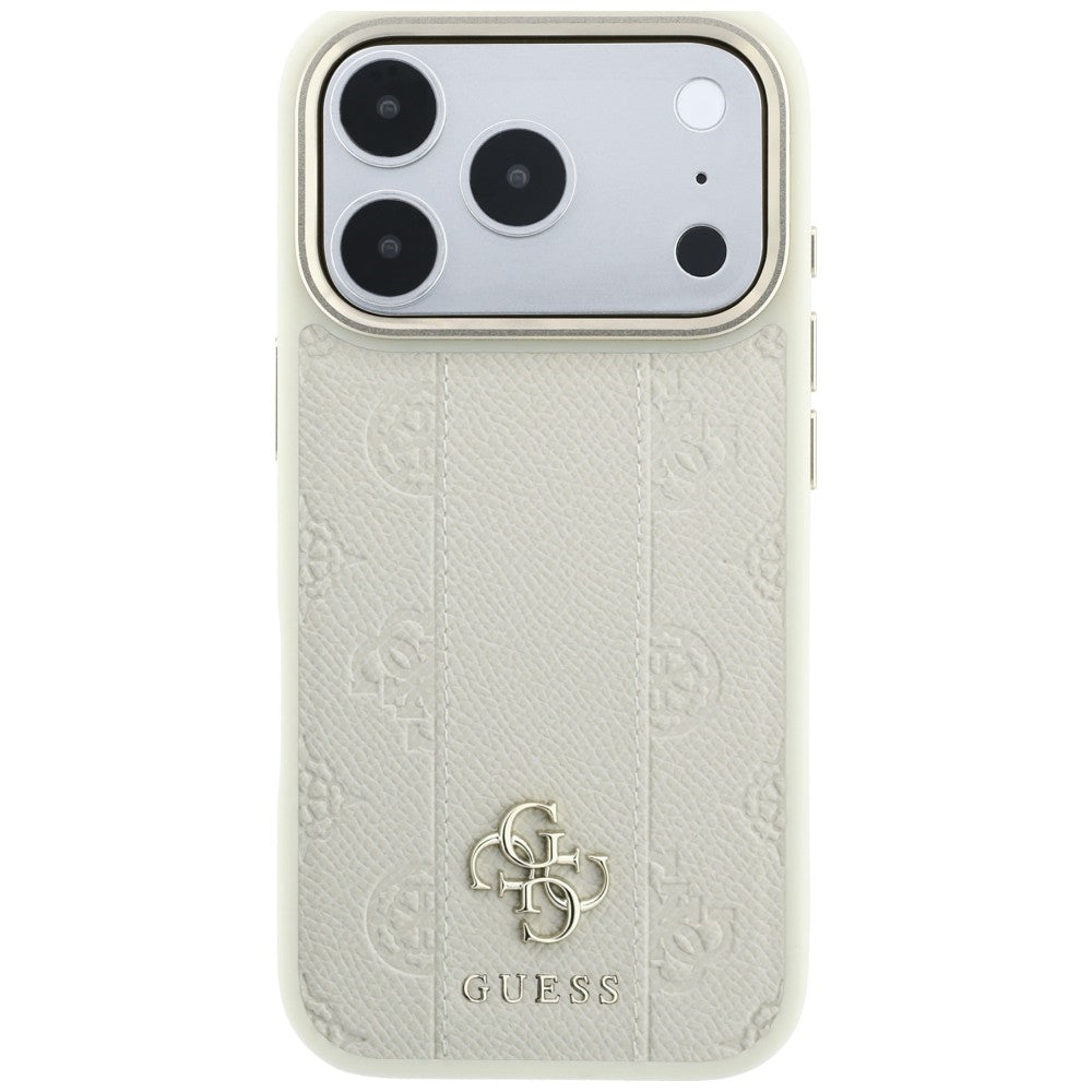 MagSafe futrola za Apple iPhone 18 Pro / 17 Pro, Guess, Stripe Peony 4G, Bež