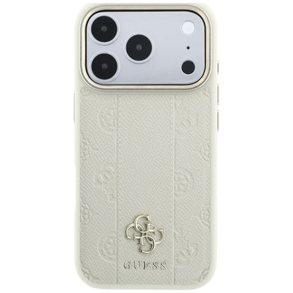 MagSafe futrola za Apple iPhone 18 Pro / 17 Pro, Guess, Stripe Peony 4G, Bež