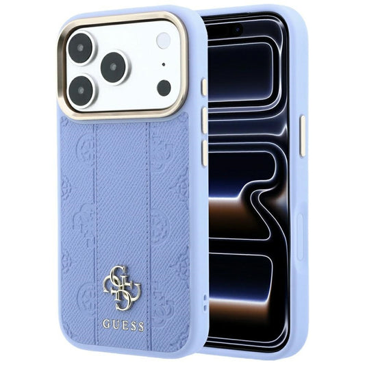 MagSafe futrola za Apple iPhone 18 Pro / 17 Pro, Guess, Stripe Peony 4G, Plava