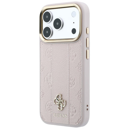 MagSafe futrola za Apple iPhone 18 Pro / 17 Pro, Guess, Stripe Peony 4G, Roze